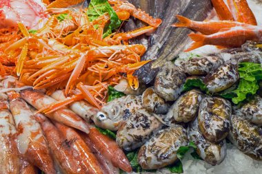 Deniz ürünleri ve balık bir Pazar