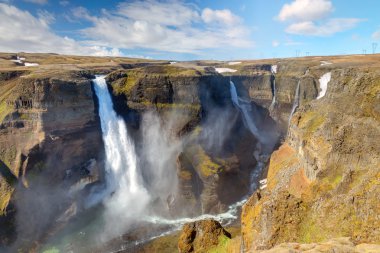 Haifoss ve İzlanda'daki Grannifoss