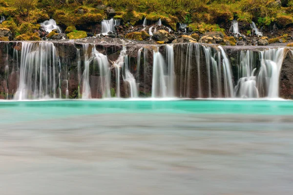 Το όμορφο Hraunfossar, Ισλανδία — Φωτογραφία Αρχείου