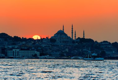 İstanbul, Türkiye 'de günbatımı