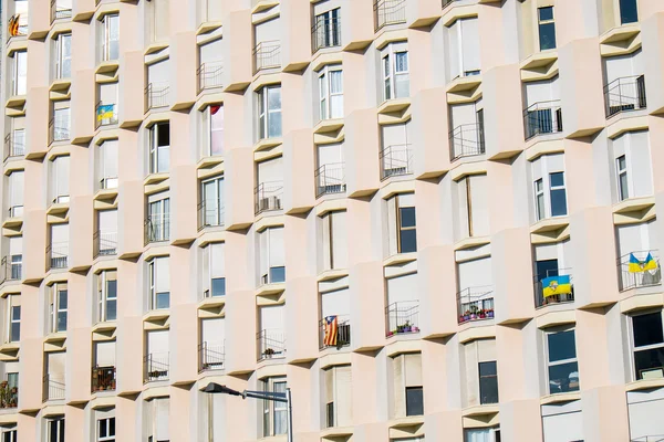 Fasad på ett hotell i Barcelona — Stockfoto