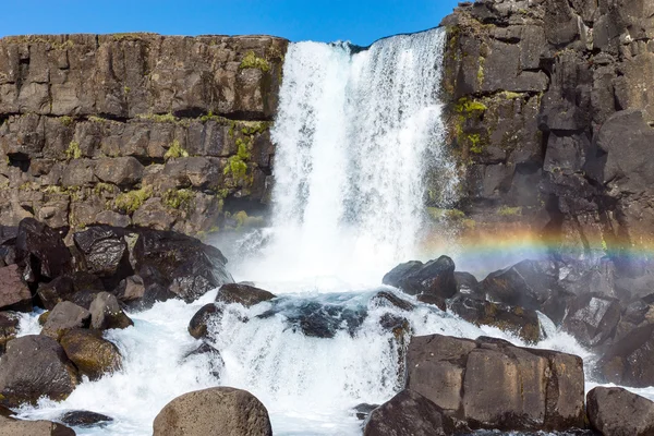 美丽的 Oxarafoss 瀑布 — 图库照片