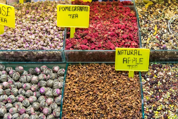 Teas at the Spice market, Istanbul — Stock Photo, Image