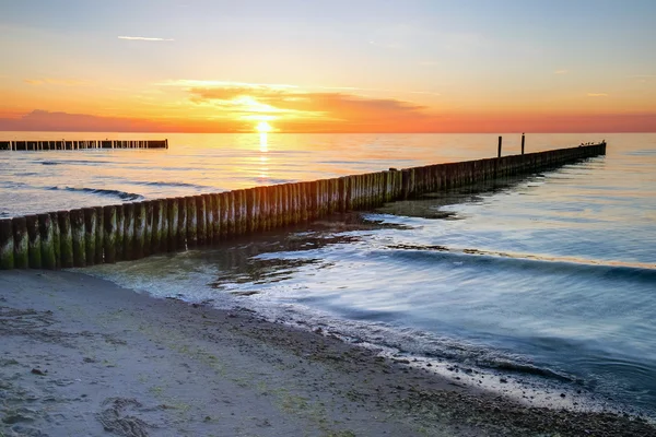 Solnedgång vid Östersjön — Stockfoto