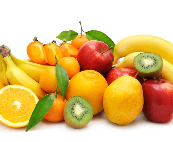 Recogida de fruta aislada en blanco —  Fotos de Stock