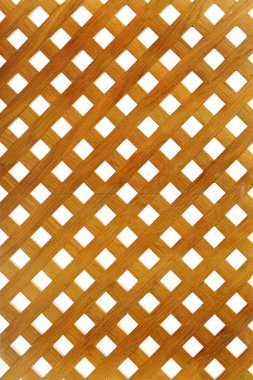 Wooden lattice on white clipart