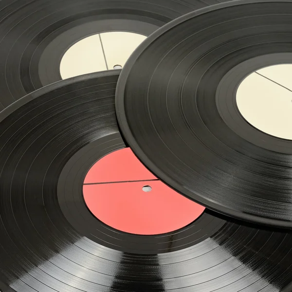 Vinyl discs isolated on white — Stock Photo, Image