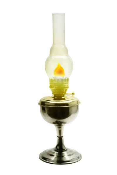 Горящая керосиновая лампа — стоковое фото