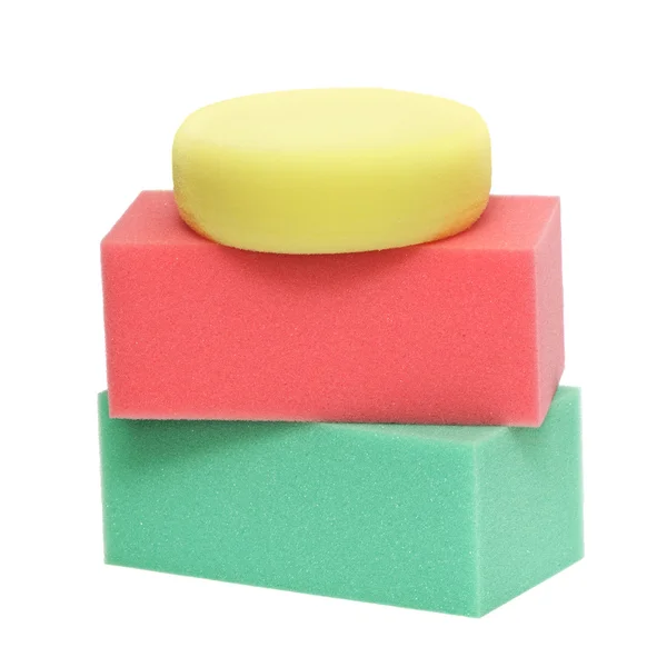 Set sponge isolated on a white — Stock Photo, Image