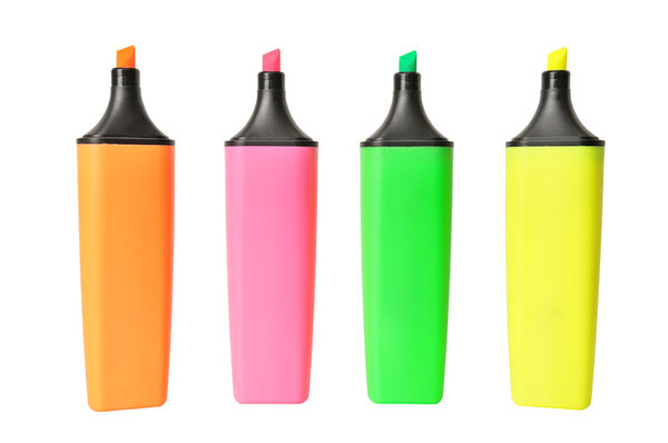 markers isolated on a white