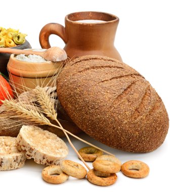 Ekmek, süt, sebze bileşimi