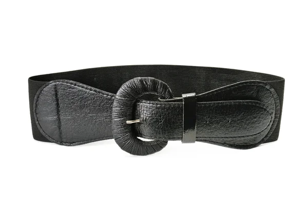 Ceinture noire isolée sur blanc — Photo