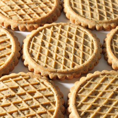 Arka plan daire şeklinde bisküvi