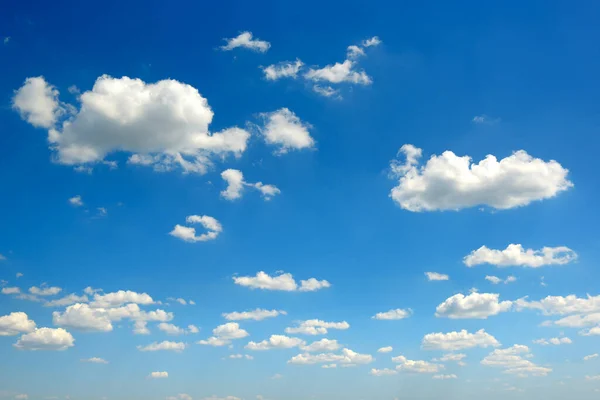 White Fluffy Clouds Bright Blue Sky Background — Stock Photo, Image