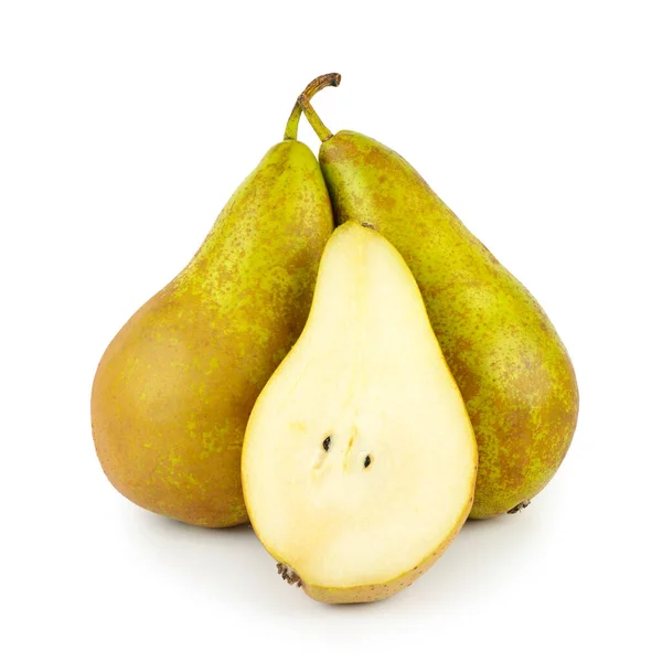 Juicy Ripe Pears Isolated White Background — Stock Photo, Image