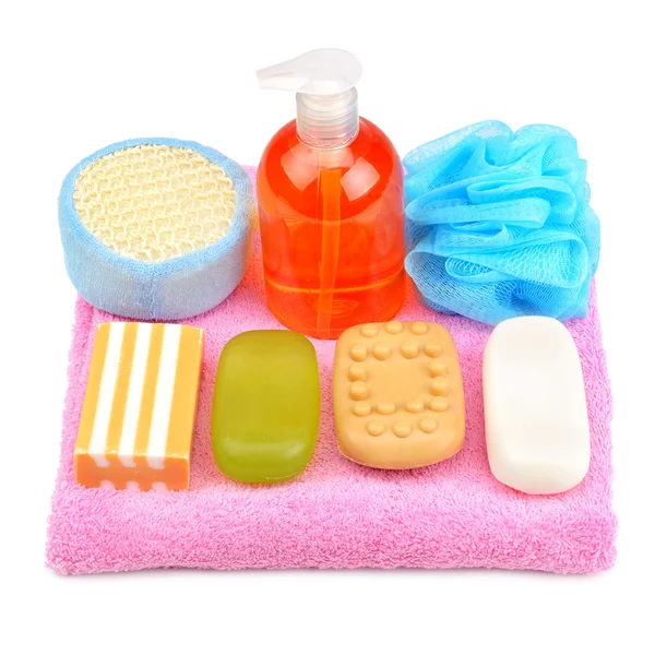 Soap on towel — Stock Photo, Image