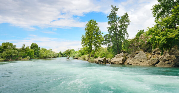 Beautiful shores of the great river