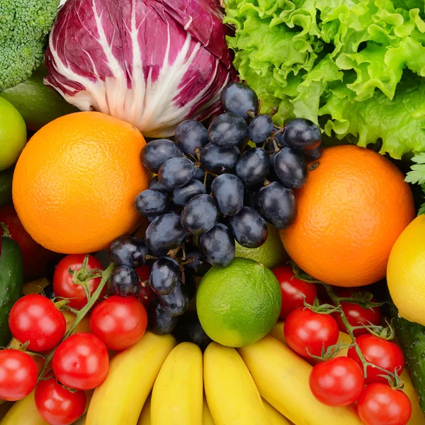 Definir frutas e vegetais — Fotografia de Stock