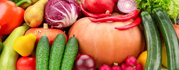 Frisk frukt og friske grønnsaker – stockfoto