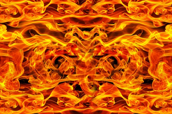 Fire on a black background — Stock Photo, Image