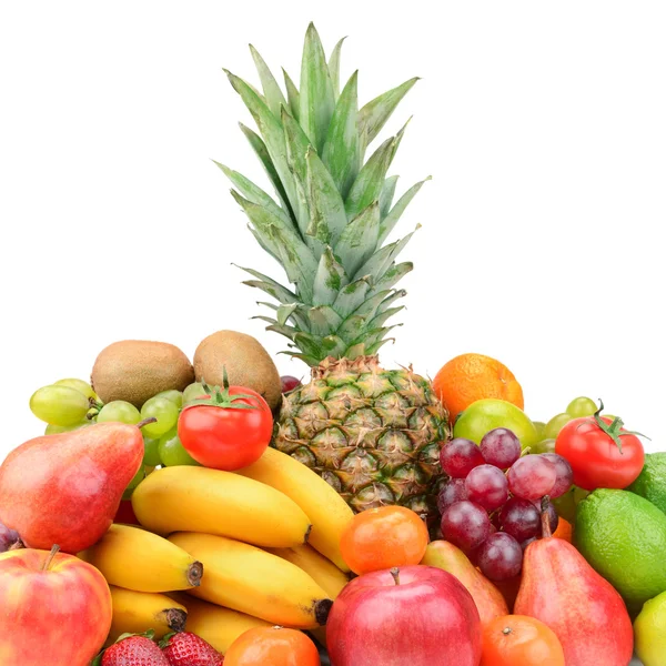 Gyűjtemény gyümölcs, ananász — Stock Fotó
