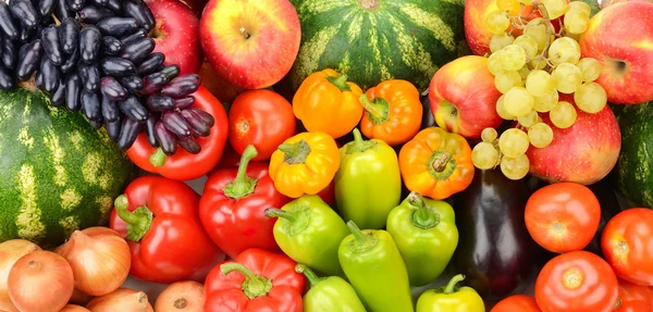 Gyümölcs- és zöldségfélék gyűjteménye — Stock Fotó
