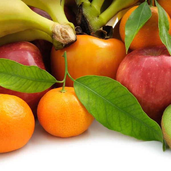 Set fruit on white background — Stock Photo, Image