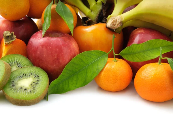 Establecer fruta sobre fondo blanco —  Fotos de Stock