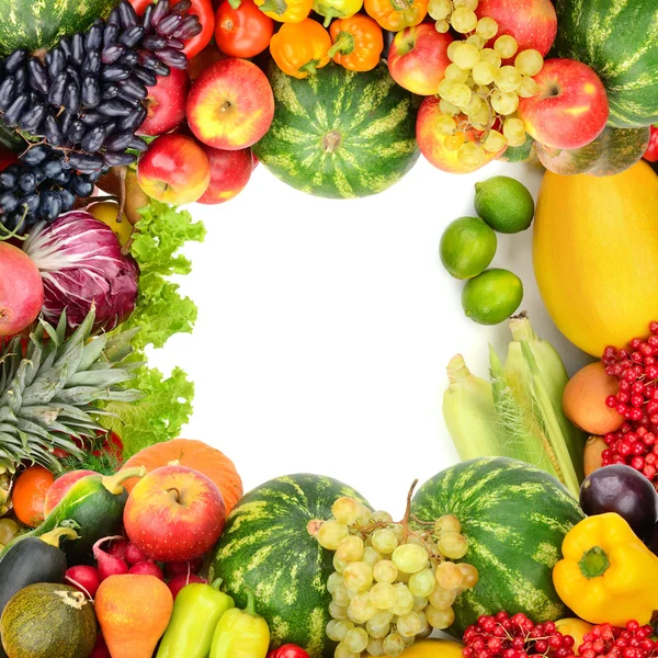 Frame of vegetables and fruits — Stock Photo, Image