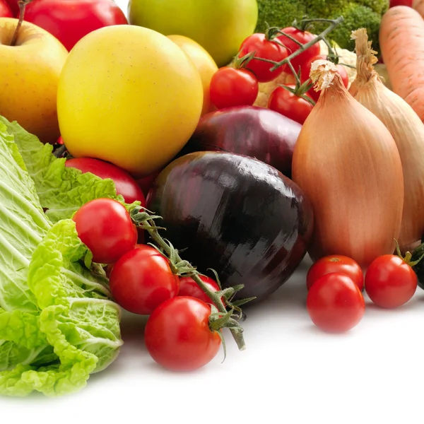 Collection fresh fruits and vegetables — Stock Photo, Image