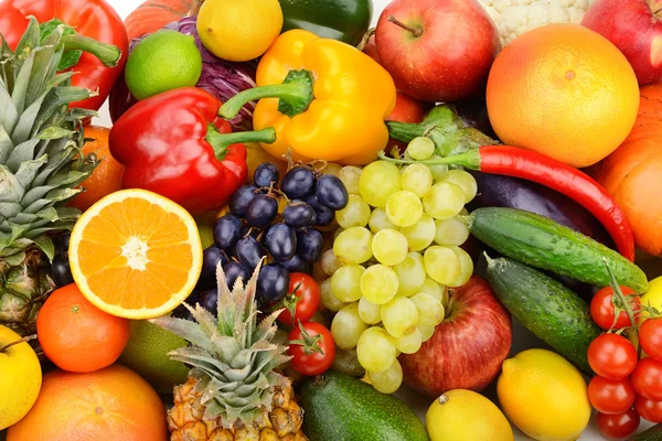 Raccolta frutta e verdura fresca — Foto Stock