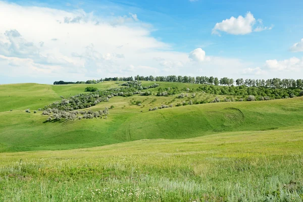 Terreno montagnoso e cielo — Foto Stock