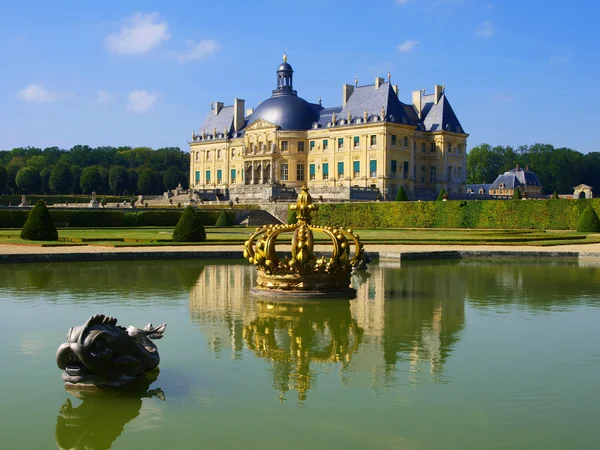 Vaux Le Vicomte, Frankrike, slottet nära Paris Stockbild