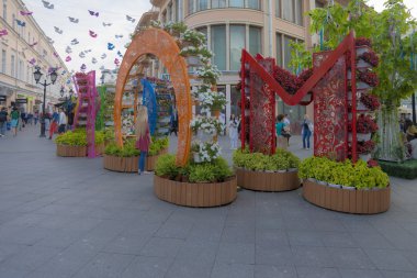 Moskova, Rusya, Temmuz 2016 Festival sokak şehir merkezinde