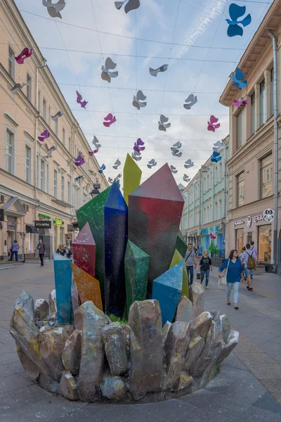 Moskau, russland, juli 2016 festliche straße im stadtzentrum — Stockfoto