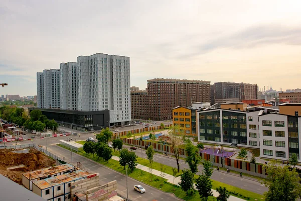 Prestigieux Quartier Résidentiel Avec Des Maisons Dans Centre Moscou Par — Photo