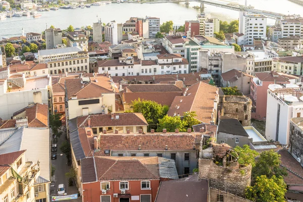 Serata panoramica a Istanbul. Vista dalla Torre di Galata — Foto Stock