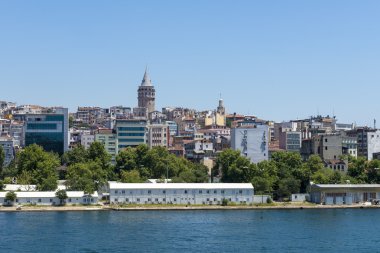 Istanbul deniz kıyıdan görünümünü