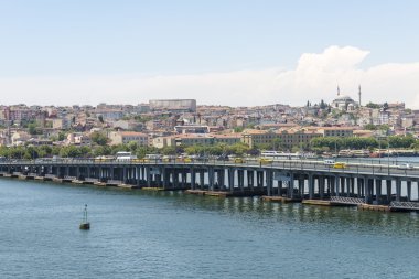 Istanbul deniz kıyıdan görünümünü