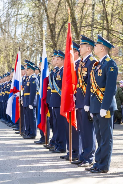 9. května 2015. Vojenská přehlídka věnovaná den vítězství v Moskvě — Stock fotografie