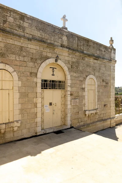 Узкие улочки старого Иерусалима. Каменные дома и арки — стоковое фото