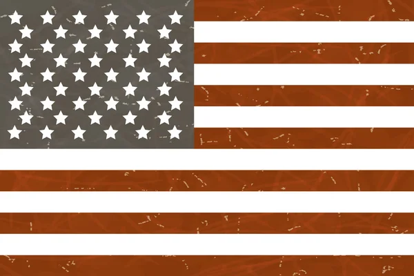 Grunge-amerikanische Flagge. Vektorillustration. — Stockvektor