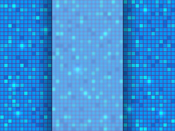 Fondo de mosaico de píxeles azules. Ilustración vectorial . — Vector de stock