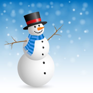 Kardan adamla Noel tebrik kartı..