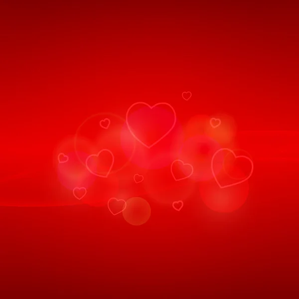 Cartão de dia dos namorados com corações. — Vetor de Stock