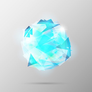 Gelecekteki geometrik figür. Soyut şablonu.