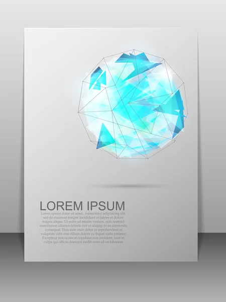 Card with geometric figure. Abstract template. Vector illustration. Vector Graphics