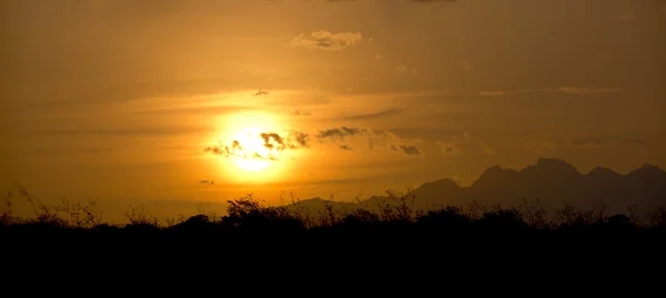 Oranje zonsondergang — Stockfoto