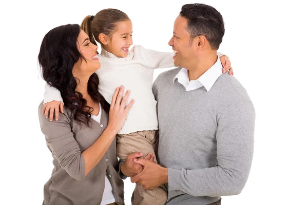 Jovem família alegre — Fotografia de Stock