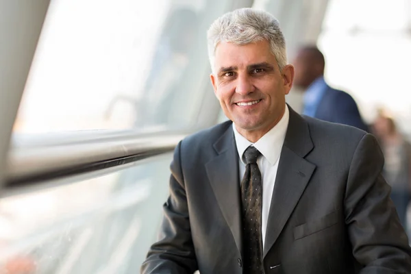 Middle-aged businessman in modern office — Stock Photo, Image